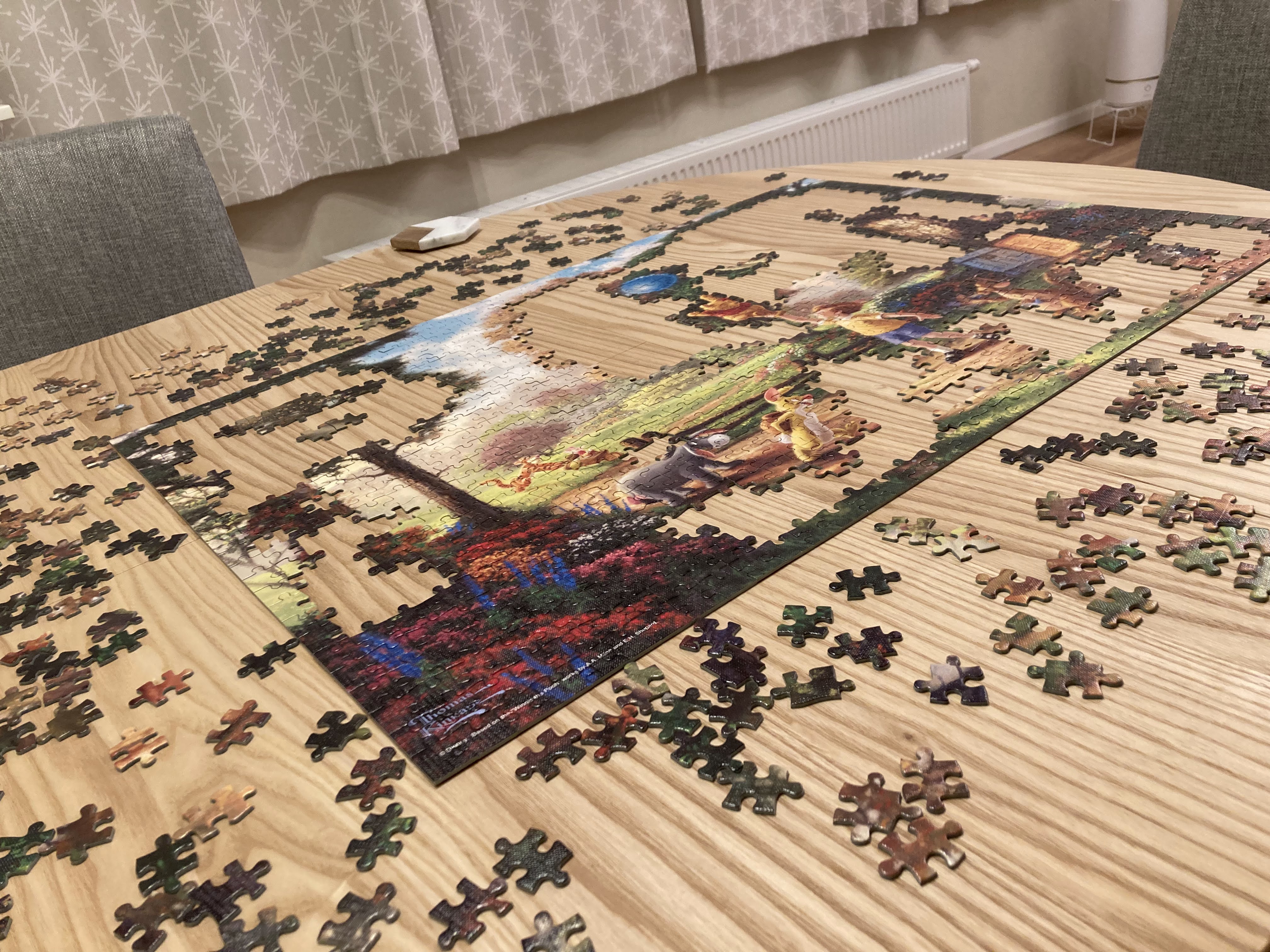 puzzle half completed