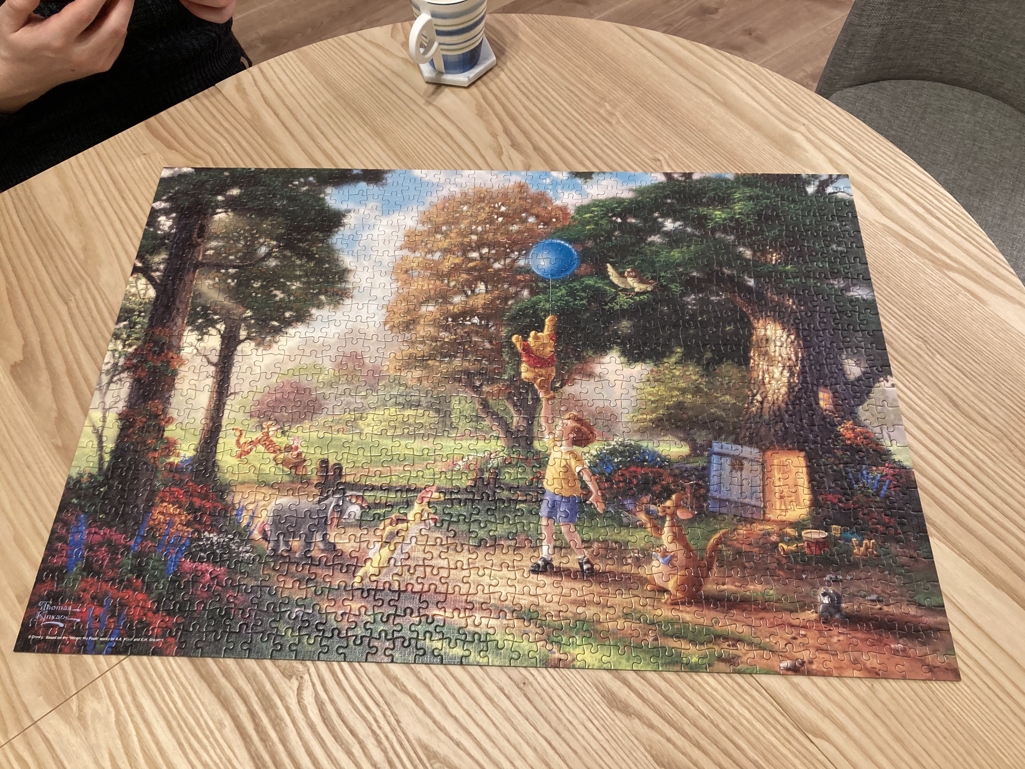 completed puzzle of Winnie the Pooh and friends